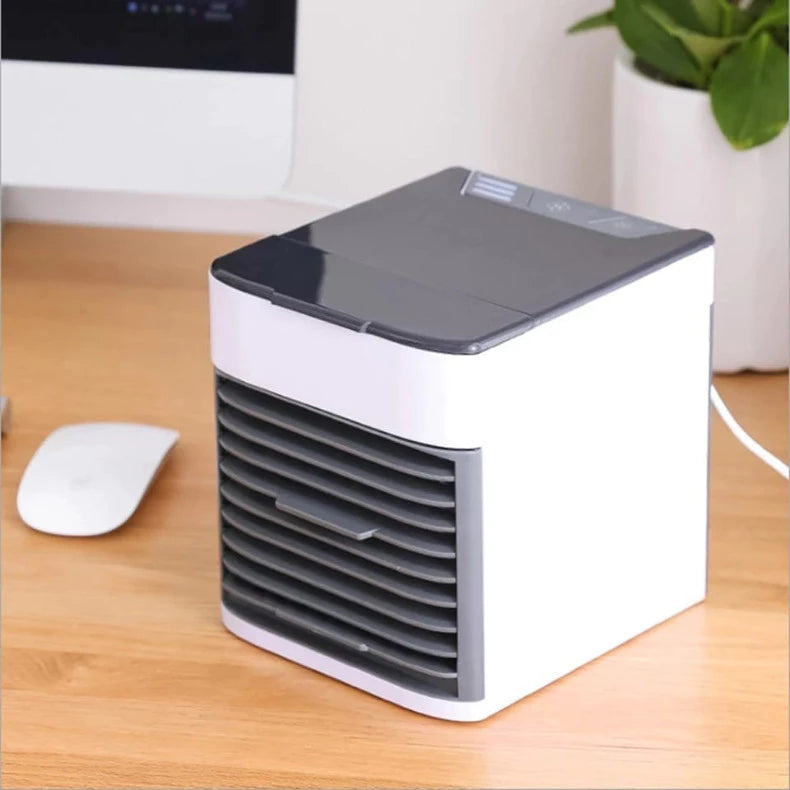 Mini Ar Condicionado Portátil Cooler Refrigelador Climatizador Luz Led USB