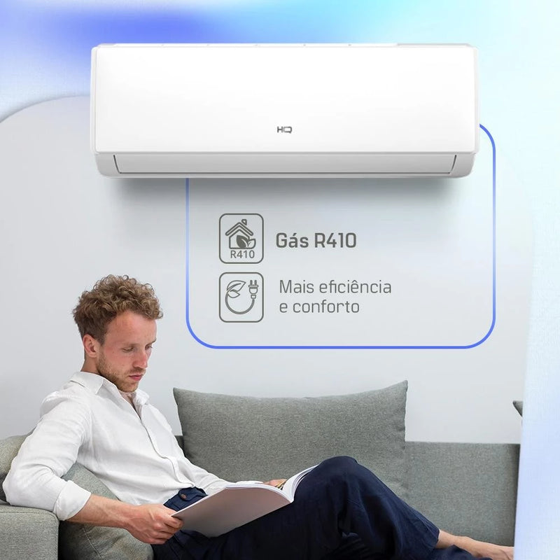 Ar Condicionado Split HQ Hi Wall 9.000 BTU/h Frio Monofásico Branco  - 220V