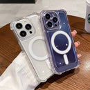 Capa Magnética Transparente À Prova De Choque Para iPhone 11-16 Pro Max/Plus | Proteção Total