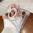 Capa Magnética Transparente À Prova De Choque Para iPhone 11-16 Pro Max/Plus | Proteção Total